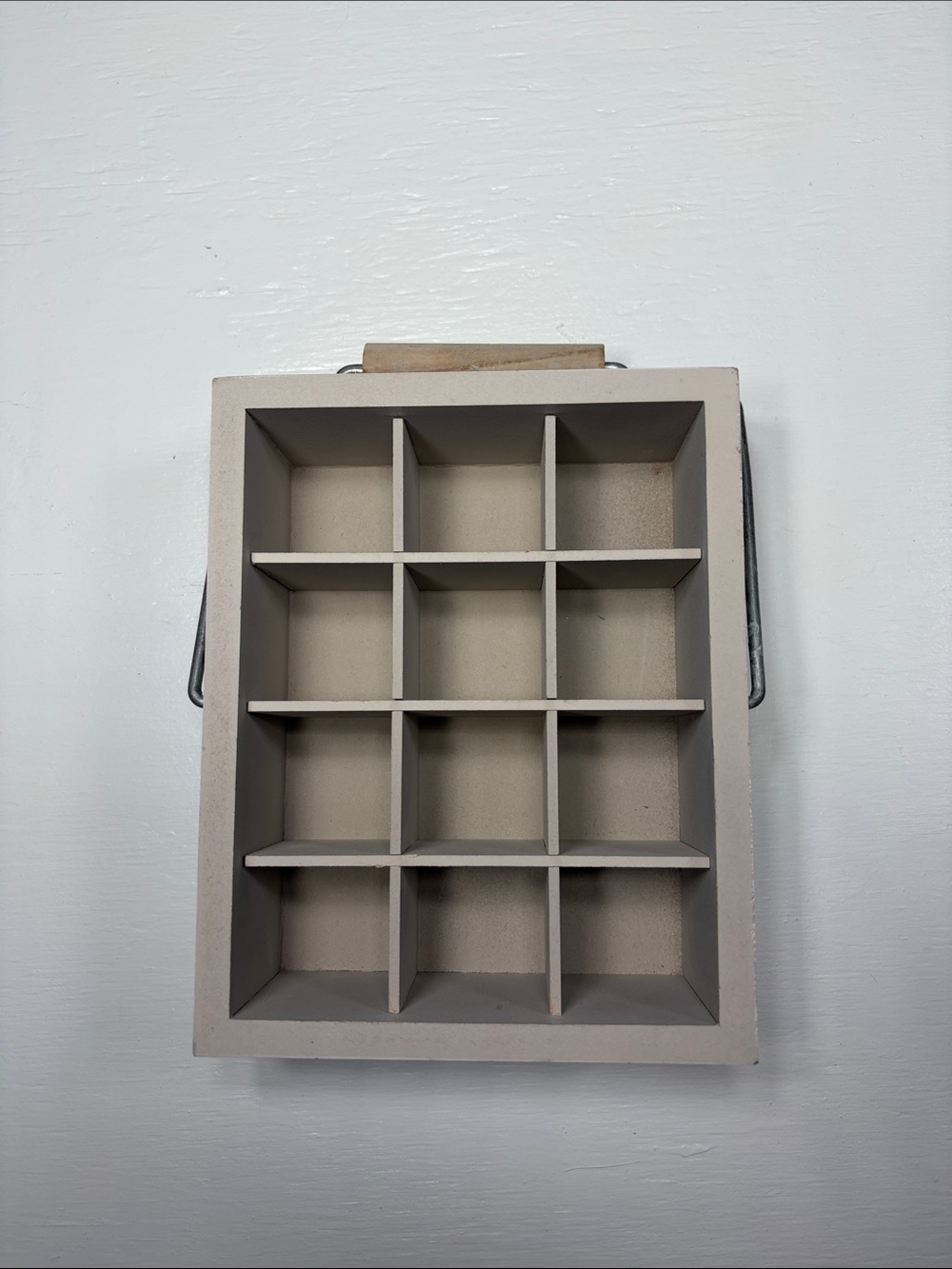 Small trinket shelf egg carrier decor